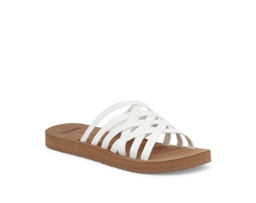 Sandale Sanuk Rio Slide Femme - Blanche / Marron XBSTLR902